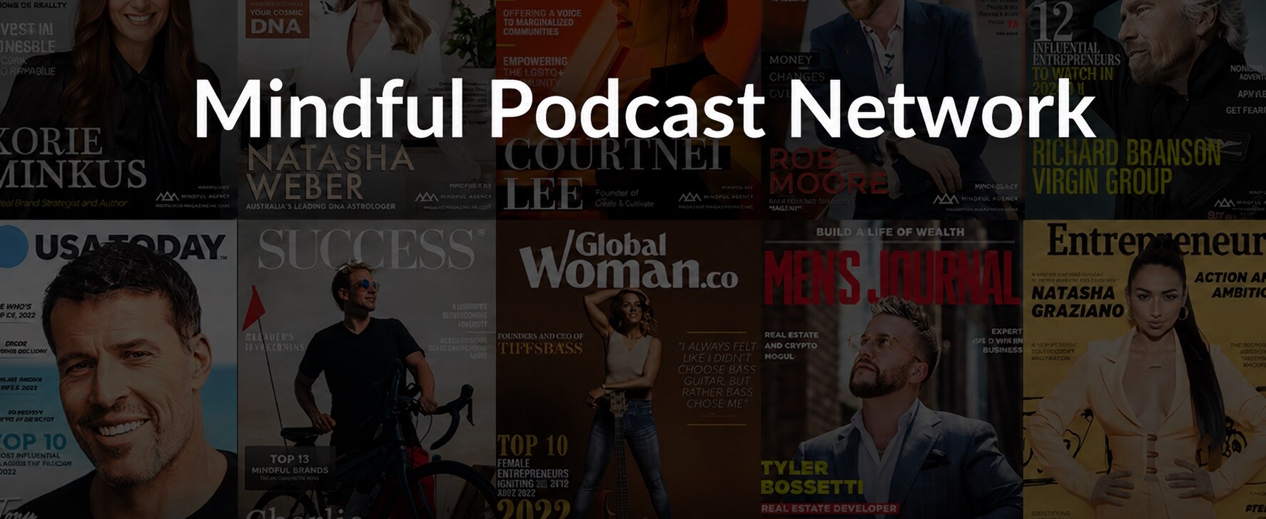 Mindful Podcast Network media collage.