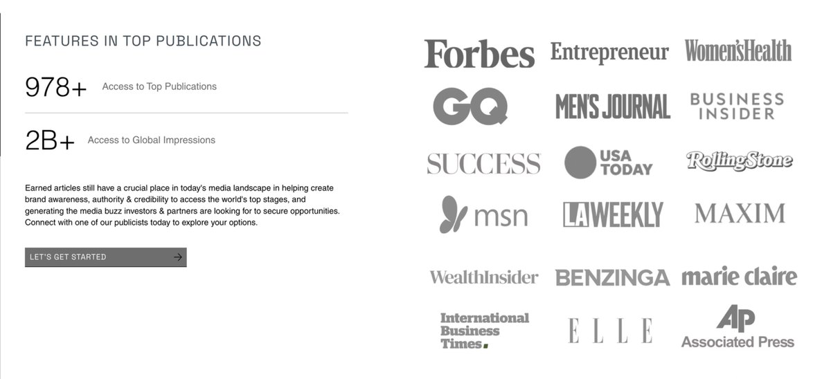 Mindful Media PR publication reach statistics and publication logos.